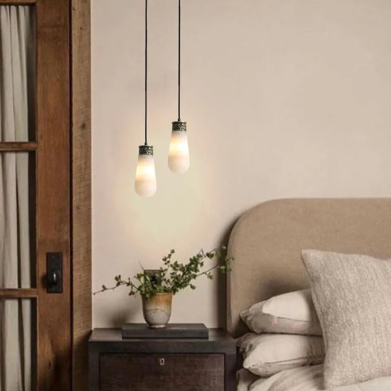 suspension créative en jade pour éclairage intérieur élégant - vue 4 sur 9