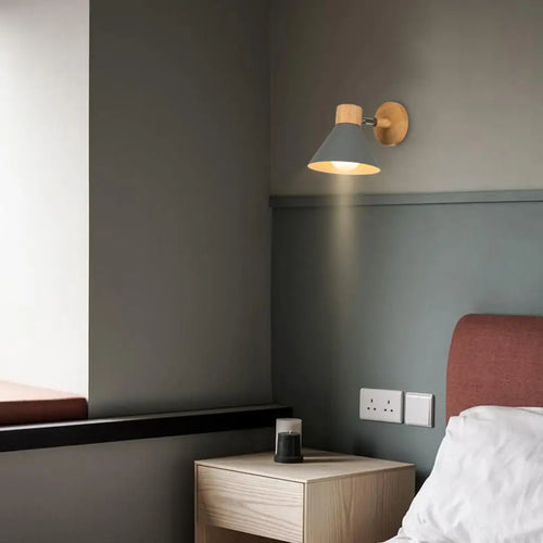 applique murale led nordique bois moderne décor maison