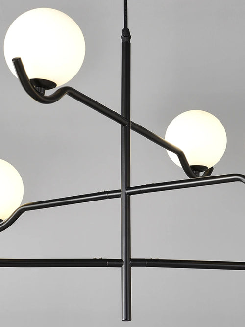 Minimalistische postmoderne Pendelleuchte für ein elegantes und modernes Interieur - vue 6 sur 12