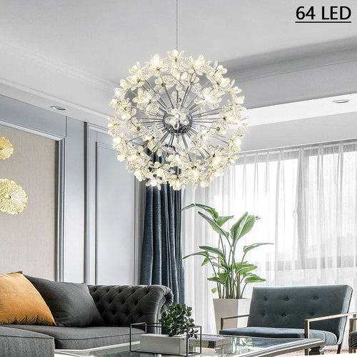 Moderner LED-Kronleuchter aus Kristall Pusteblume Kugel Sandyha - vue 2 sur 9