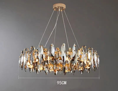 lustre vintage art déco en cristal pour éclairage intérieur - vue 9 sur 11