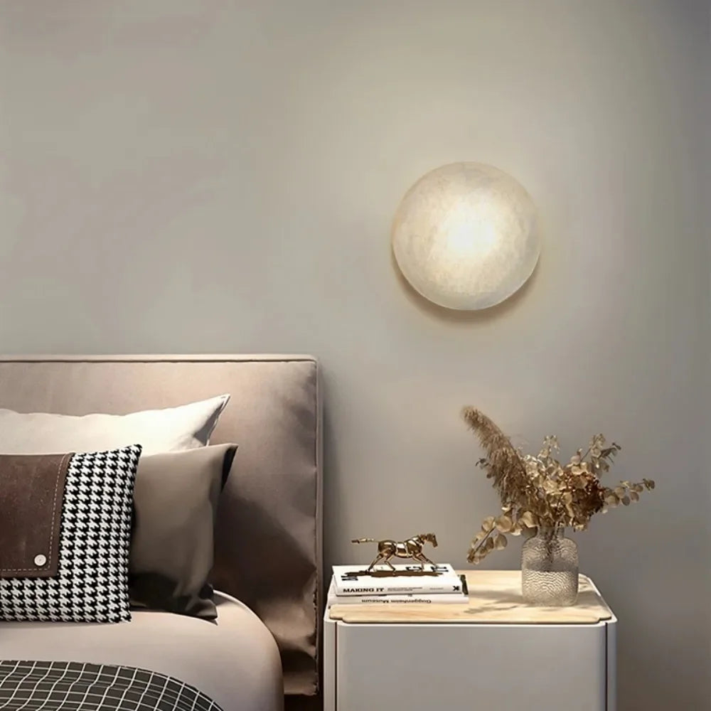 applique murale en marbre et cuivre design moderne pour décoration intérieure - vue 4 sur 8