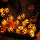 Lichterkette Kürbis für Halloween-Deko innen und außen