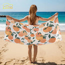 serviette de plage microfibre imprimé séchage rapide voyage