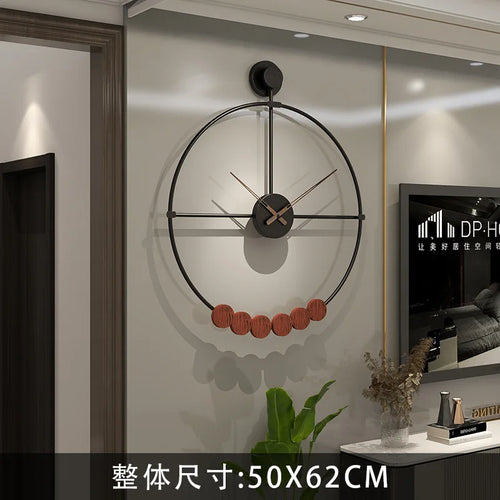 Modern Simple Iron Wall Clock, Home Decoration, Living Room, Creative, Fashion - vue 11 sur 11
