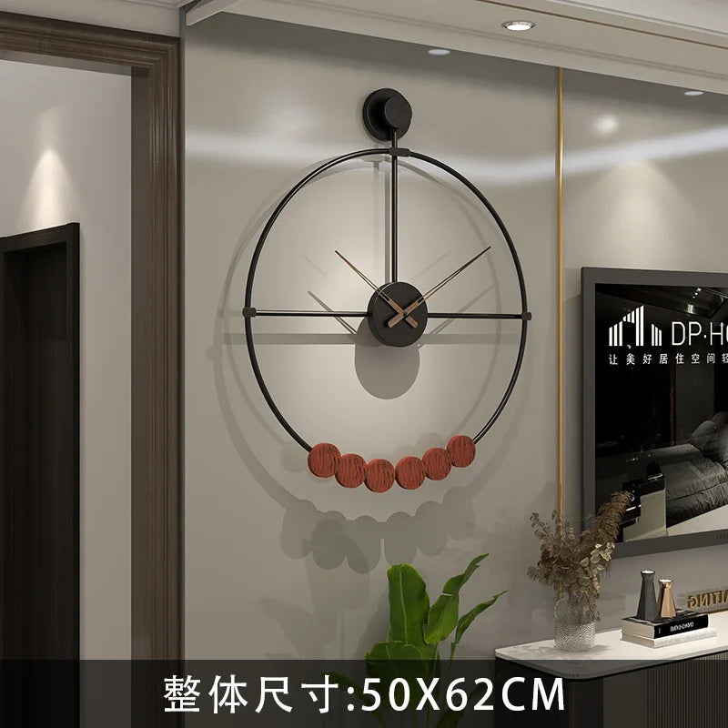 Modern Simple Iron Wall Clock, Home Decoration, Living Room, Creative, Fashion - vue 10 sur 11