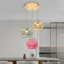 lampe de plafond led moderne à tête unique macaron en forme de pétale