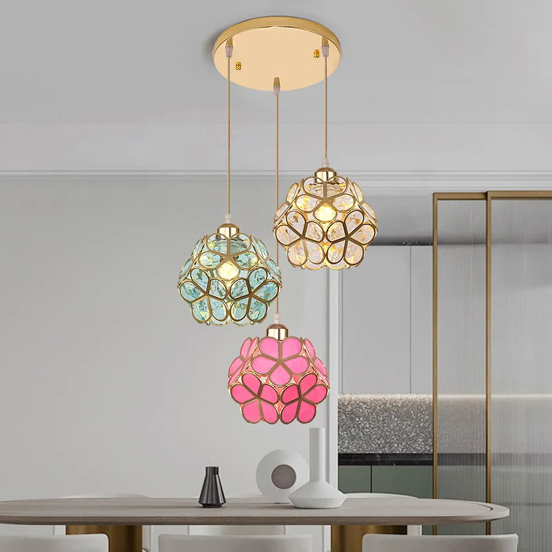 lampe de plafond led moderne à tête unique macaron en forme de pétale - vue 5 sur 20
