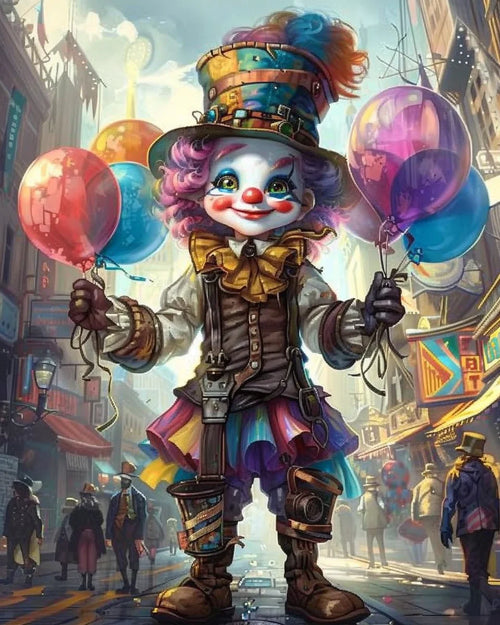 kit de peinture acrylique clown drôle pour enfants décoration artistique