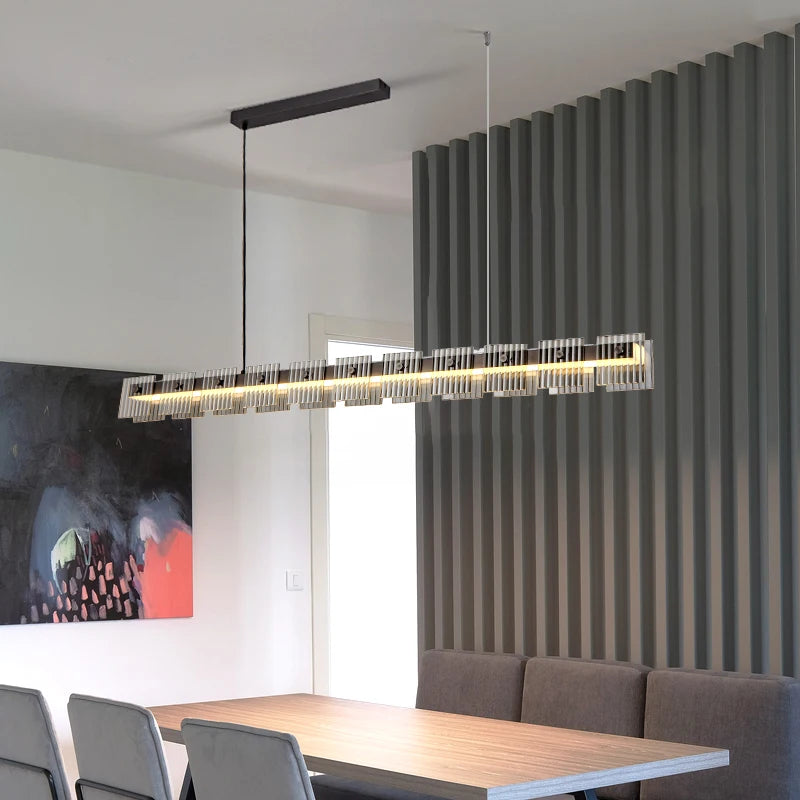 Moderne Pendelleuchte aus Edelstahl mit eleganter LED-Beleuchtung - vue 4 sur 9