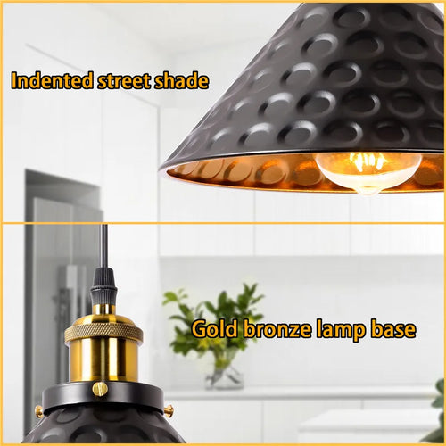 Industrielle Vintage-Pendelleuchte aus schwarzem Eisen dekorativ ideal für Loft - vue 7 sur 7