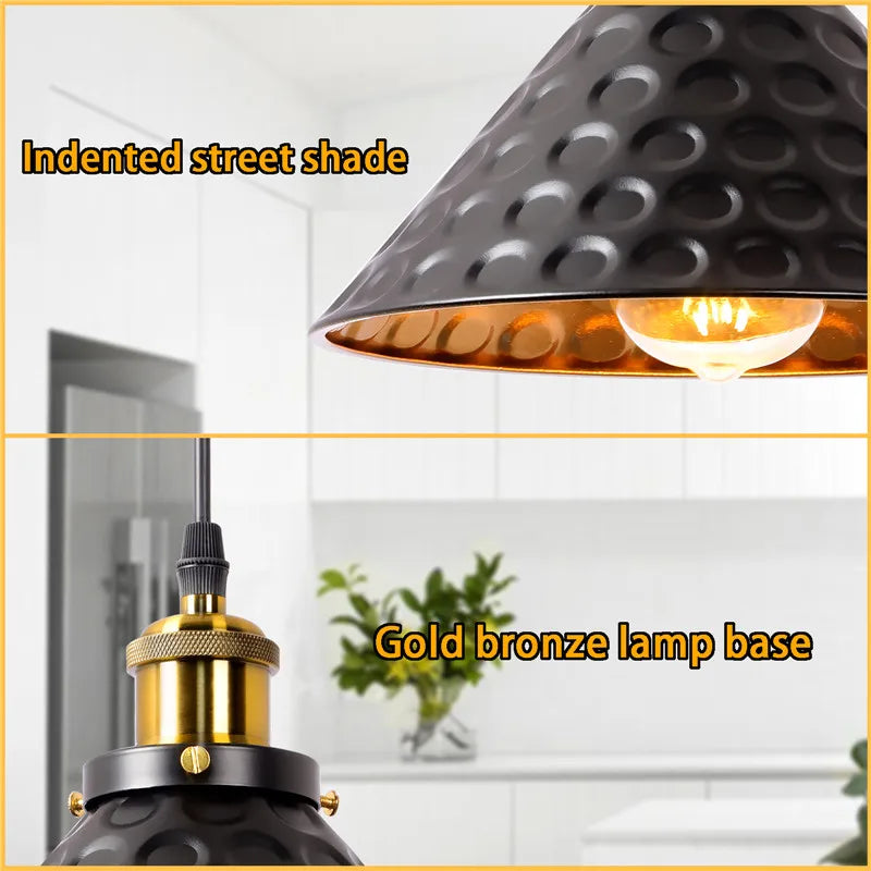 Industrielle Vintage-Pendelleuchte aus schwarzem Eisen dekorativ ideal für Loft - vue 7 sur 7