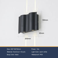applique murale led étanche pour jardin et balcon en aluminium