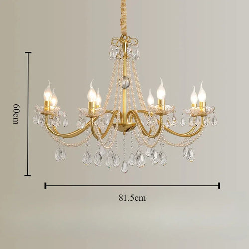 lustre en cristal luxe avec simulation de bougie led