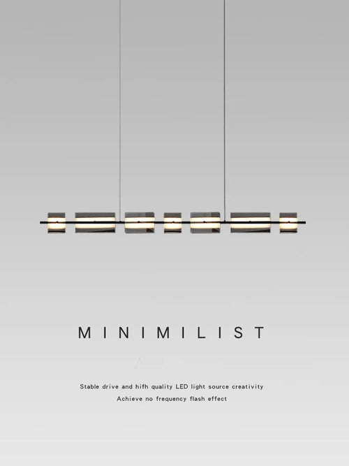 Minimalistischer italienischer Kronleuchter aus Kupfer und Glas modern - vue 2 sur 8