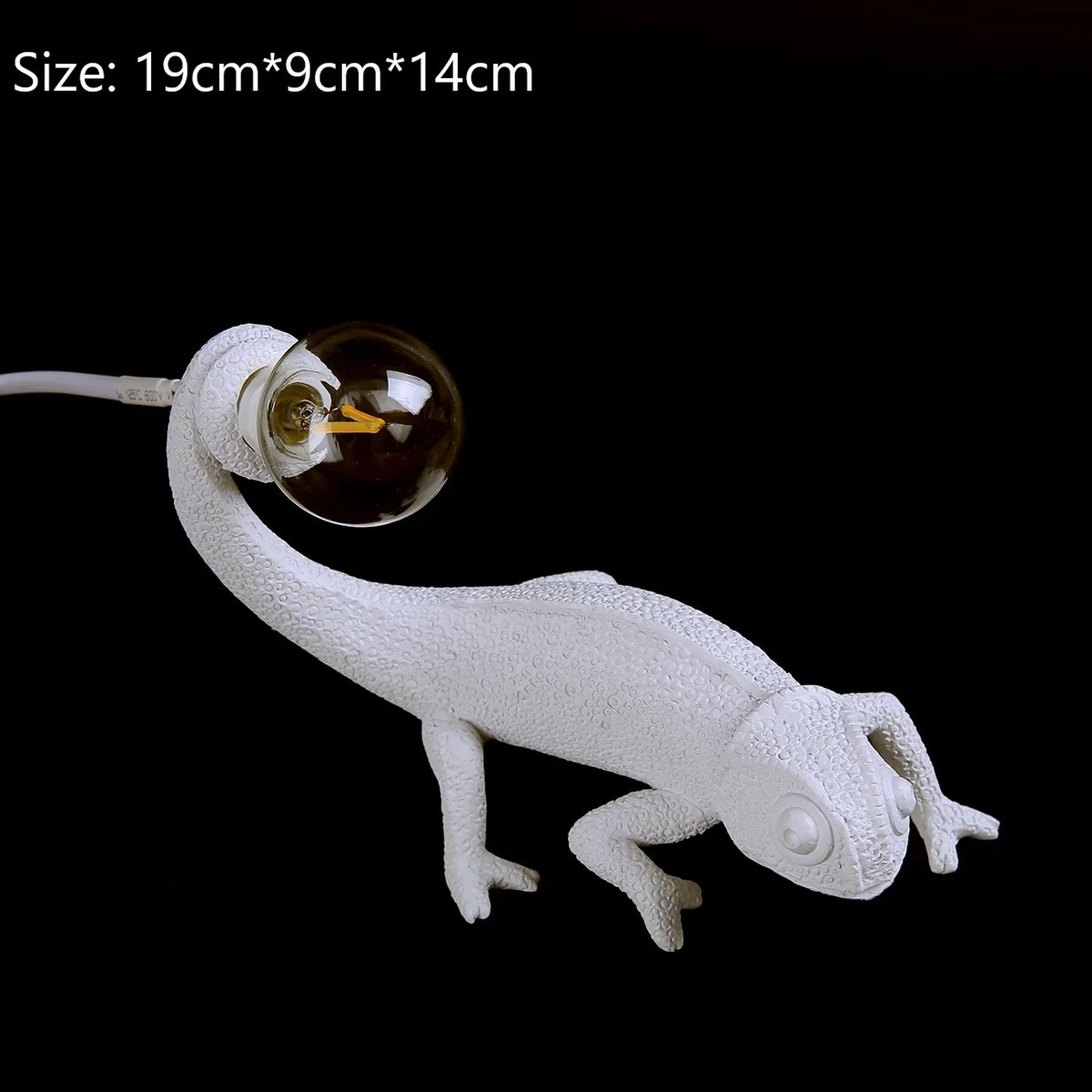 lampe de bureau lézard caméléon moderne et ludique en résine - vue 10 sur 11