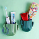 support mural auto-adhésif pour rangement de brosse et dentifrice cactus