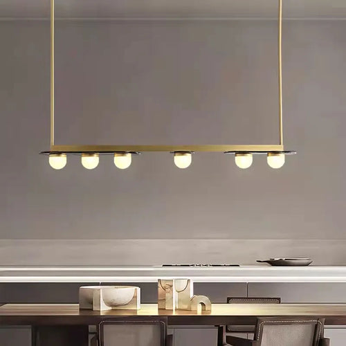 lustre led art déco style 	 en verre suspendu