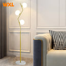 Moderner LED-Stehleuchte aus Eisen und Glas im nordischen Design für die Innendekoration