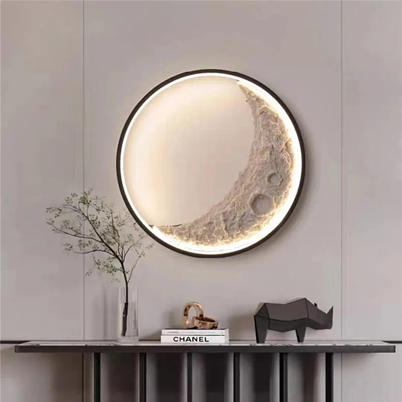 Dekorative LED-Wandleuchte Mond mit dimmbarer Lichtintensität - vue 3 sur 15