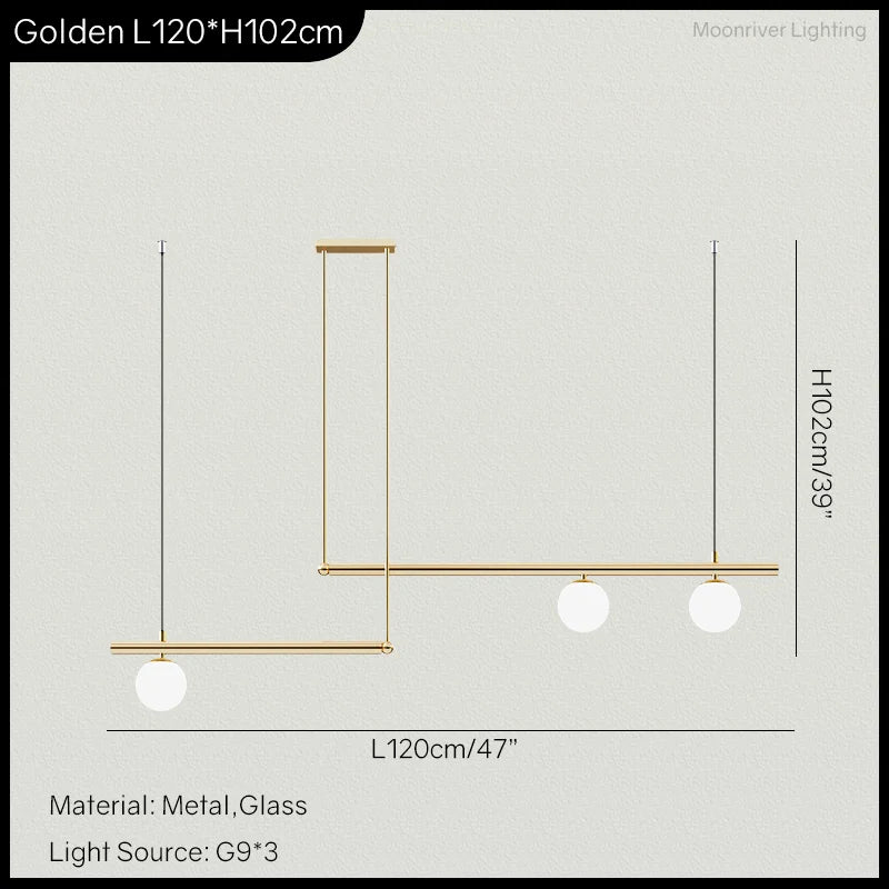 lustre minimaliste moderne pour décoration intérieure créative