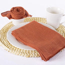 Serviette de table lot 10 gaze coton 32x32