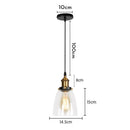 suspension moderne en verre pour décoration intérieure élégante