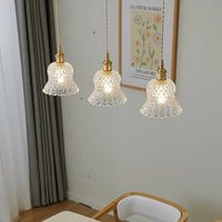suspension en verre transparent pour éclairage moderne et décoratif