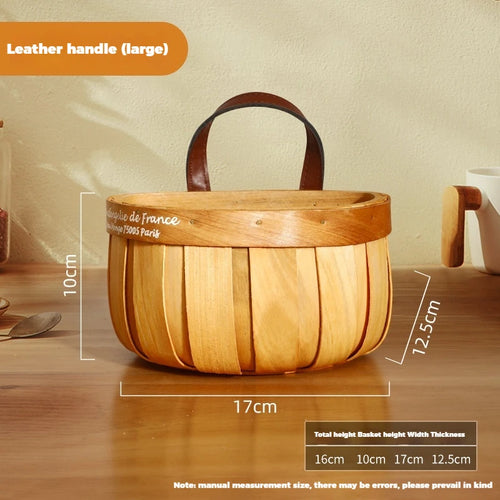 Kitchen Organizer Basket for Ginger Garlic and Onion Storage, Wall Hanging, Cute Small Basket, Storage Box - vue 7 sur 9