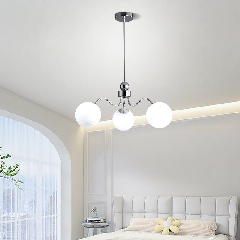 lustre led qiyimei artglass pour éclairage intérieur décoratif - vue 6 sur 12
