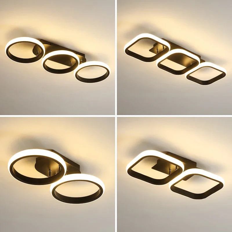plafonnier led moderne rond carré pour décoration intérieure - vue 5 sur 10
