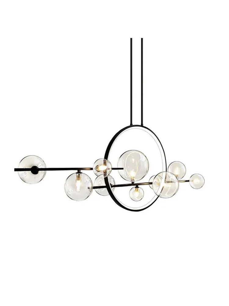 Nordic creative G9 LED dining room chandelier Modern industrial style living room, kitchen island home decoration chandelier - vue 6 sur 13