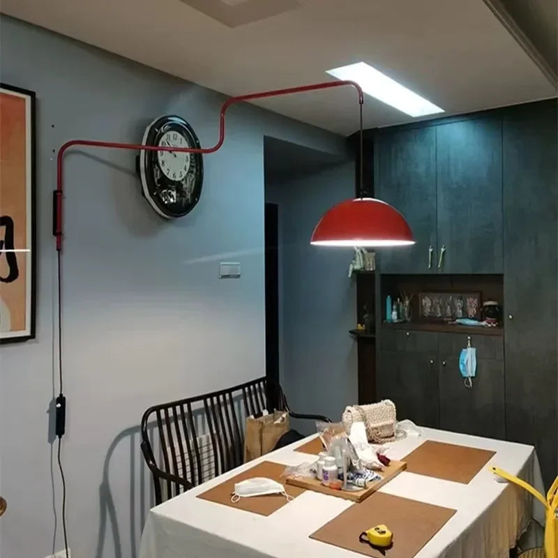 applique murale rotative design en fer luxe rétractable - vue 6 sur 8