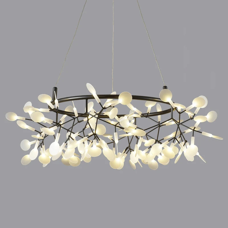 lustre LED créatif en acier inoxydable et acrylique pour décoration intérieure - vue 6 sur 18