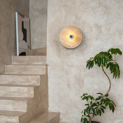 applique murale rétro en pierre naturelle avec éclairage led - vue 6 sur 8