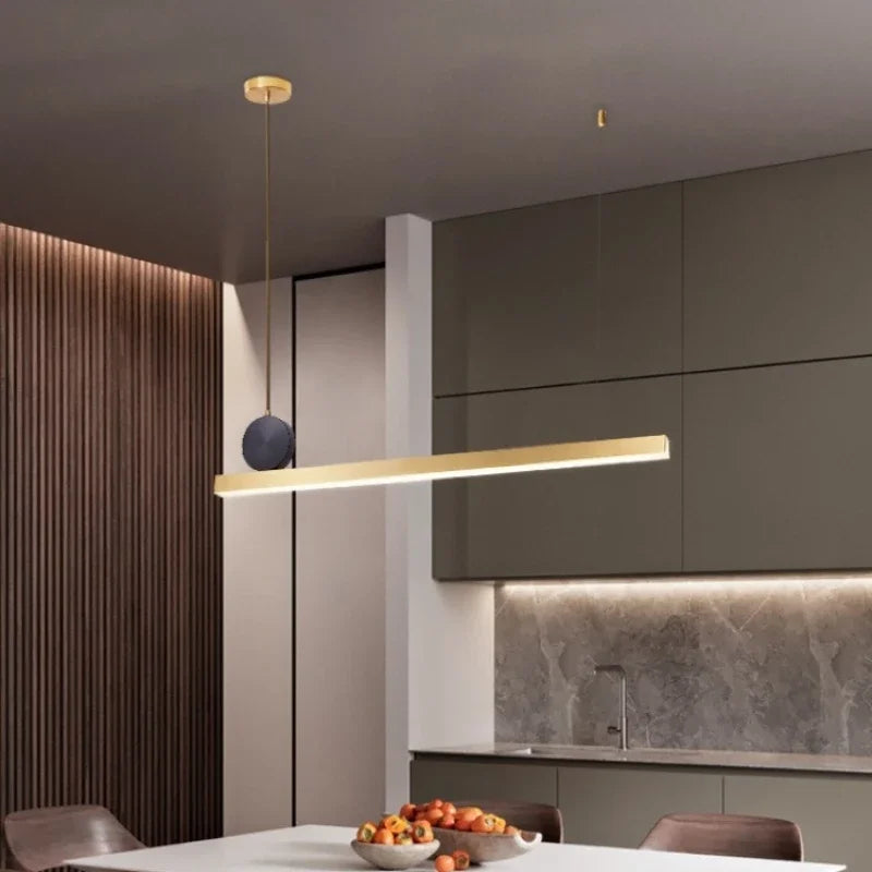 lustre en métal doré moderne pour décoration intérieure élégante - vue 2 sur 7