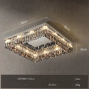 LED-Deckenleuchte quadratisch rechteckig Kristall gold dimmbar