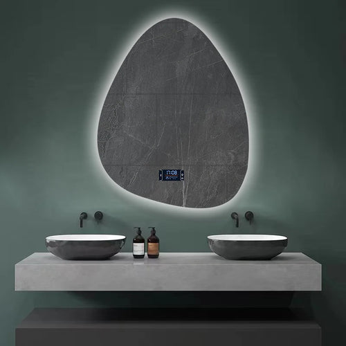miroir intelligent multifonction avec haut-parleur bluetooth et éclairage réglable