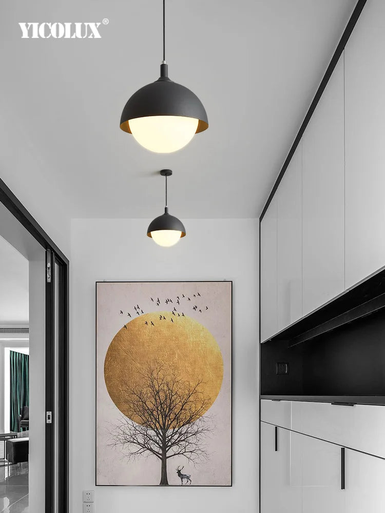 Plafonnier led rond pour allée galerie balcon entrée - vue 6 sur 10