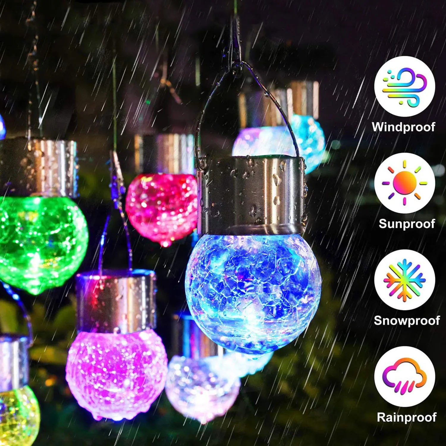 lampe solaire extérieure en rotin pour jardin décoratif - vue 6 sur 9