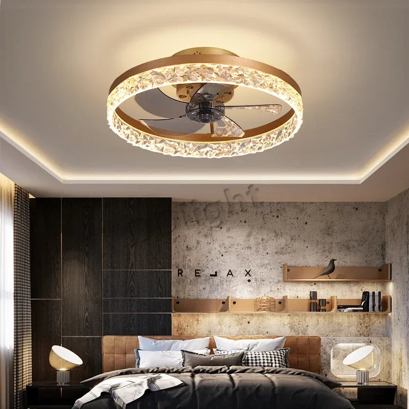 plafonnier ventilateur de plafond lumineux télécommandé dimmable décoratif - vue 3 sur 15