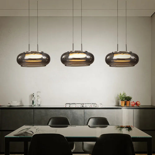 lampe led suspendue nordique en verre pour décoration intérieure cordon réglable