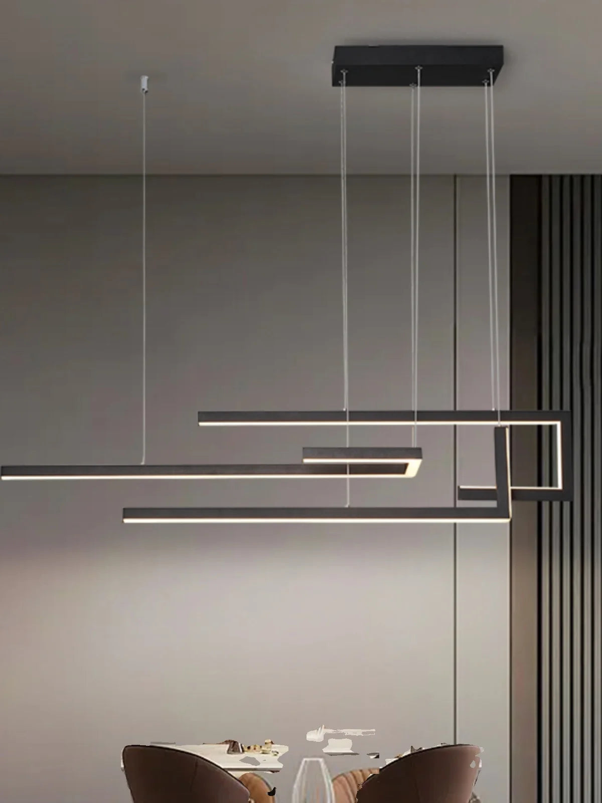 Moderner minimalistisch-nordischer LED-Kronleuchter dekorativ - vue 4 sur 8