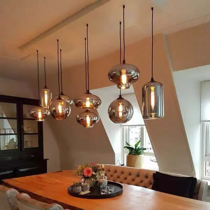 suspension à led en verre design pour décoration intérieure moderne - vue 5 sur 15