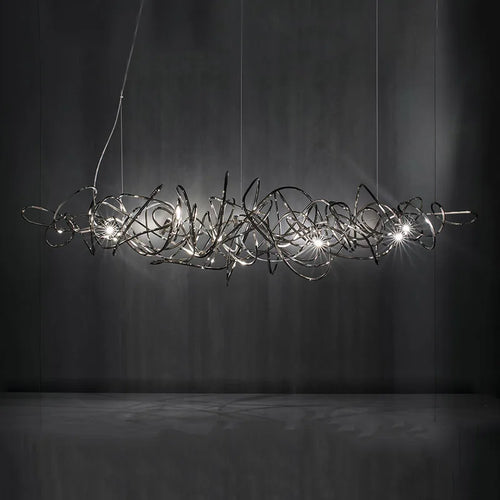 lustre postmoderne minimaliste en acier inoxydable de style nordique