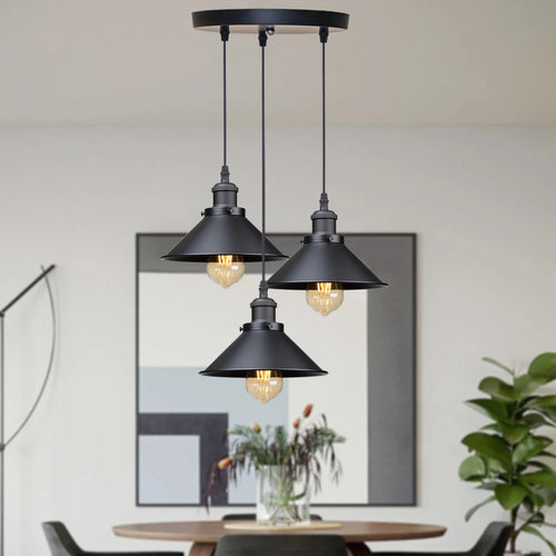 Vintage Pendelleuchte Retro Dekorative Innenleuchte - vue 3 sur 12