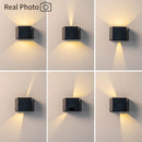 JoollySun Applique murale solaire sans fil lumière extérieure appliques murales LED pour Garage cour jardin haut et bas lampe alimentée par la lumière du soleil
