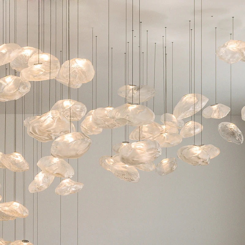 lustre en verre design nuage pour un intérieur créatif - vue 3 sur 21