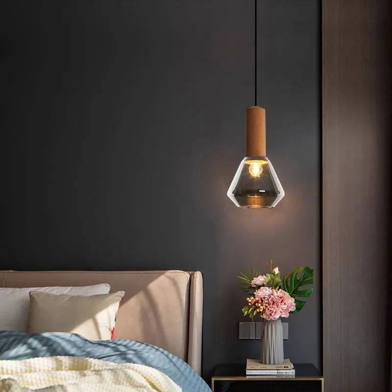 suspension Luxe cuivre LED nordique 19CM verre dépoli chambre décor luminaire suspendu étude salon allée maison lampe Lustre - vue 5 sur 10