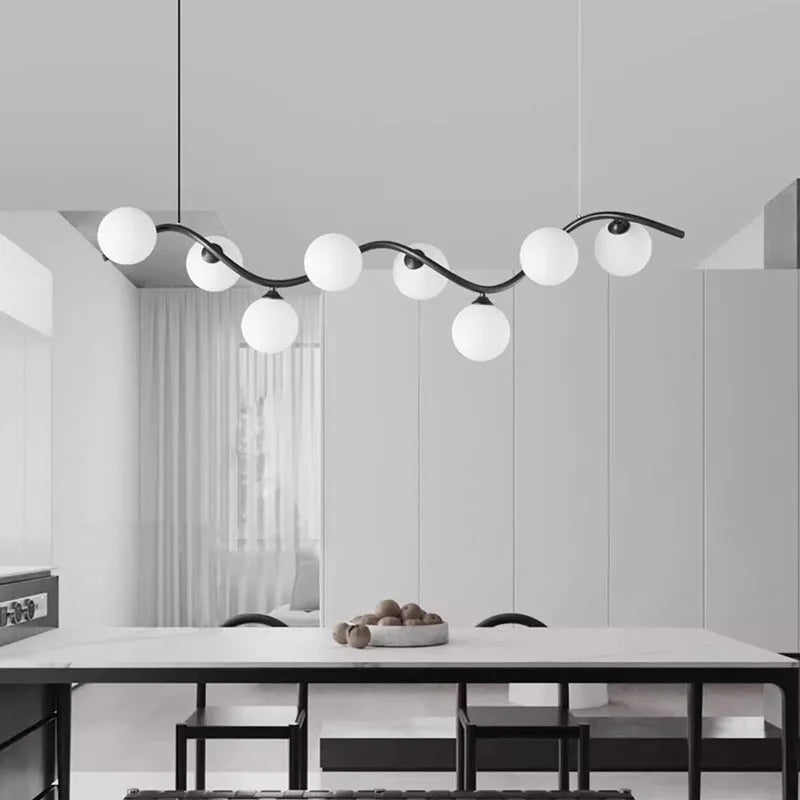 lustre led moderne pour éclairage intérieur suspendu - vue 3 sur 8